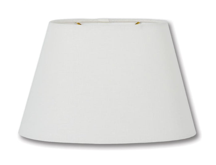 Oval Hardback Lamp Shades - Off White Color, 100% Fine Linen Material