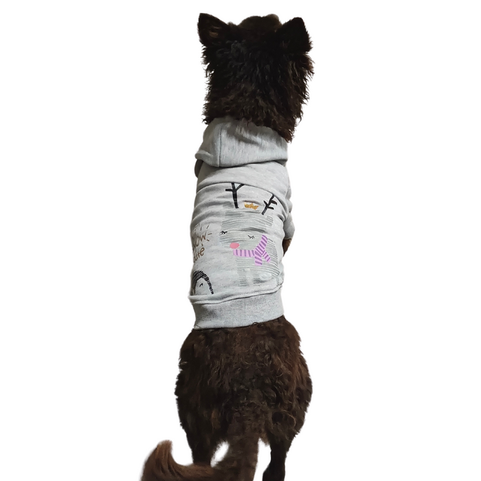 Penn & Gee | Christmas Jersey Hoodie | Grey with Reindeer & Penguin