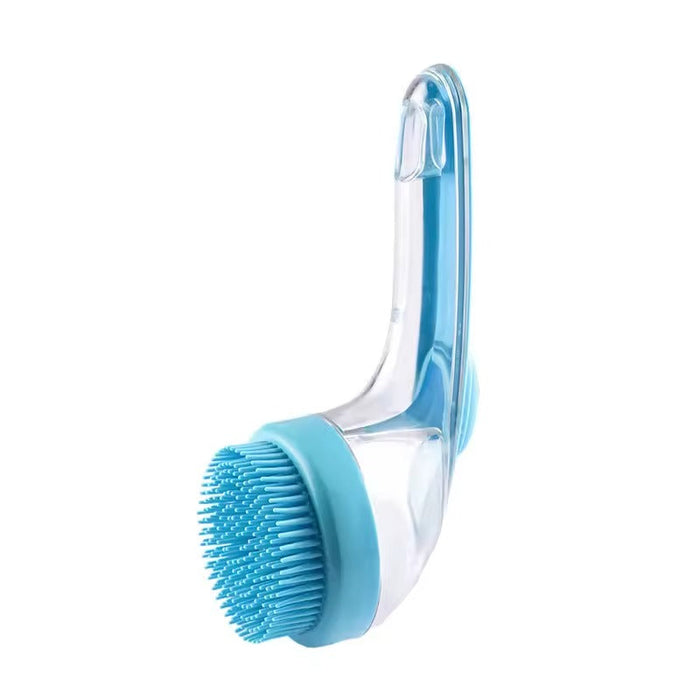 Pet Bath Brush with Built-in Soap Dispenser | Gentle Dog & Cat Washing Tool