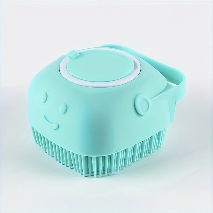 Pet Bath Grooming Brush with Soap Dispenser | Dog & Cat Massage Brush