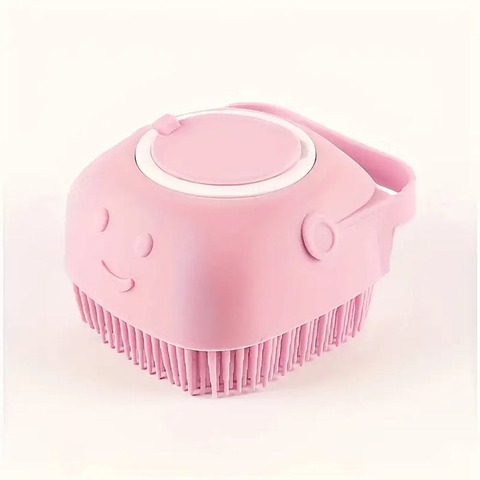 Pet Bath Grooming Brush with Soap Dispenser | Dog & Cat Massage Brush
