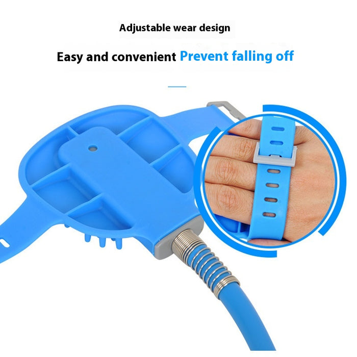 Pet Bathing Gloves with Silicone Nozzle and Hand-held Massage Brush