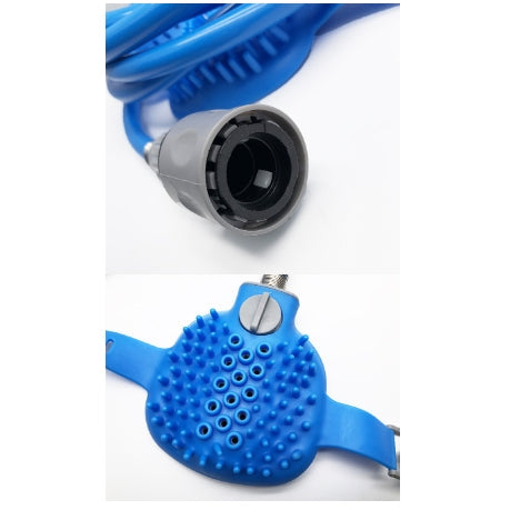 Pet Bathing Gloves with Silicone Nozzle and Hand-held Massage Brush