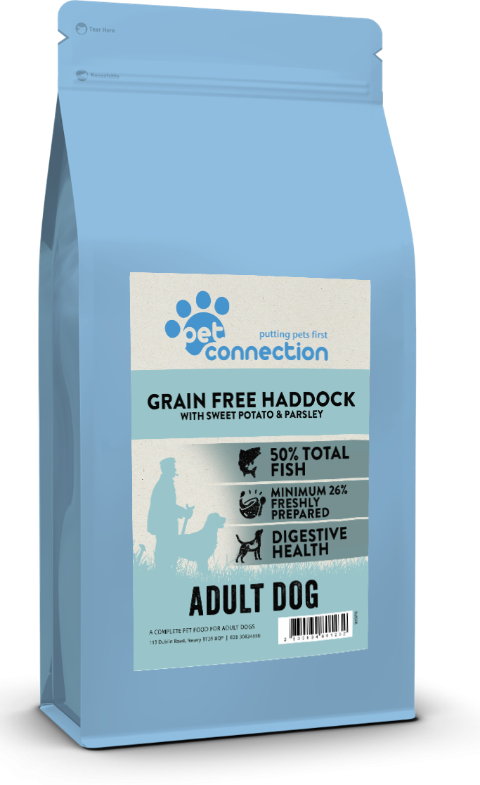 Pet Connection Haddock with Sweet Potato & Parsley Adult Hypoallergenic Grain Free Dry Dog Food