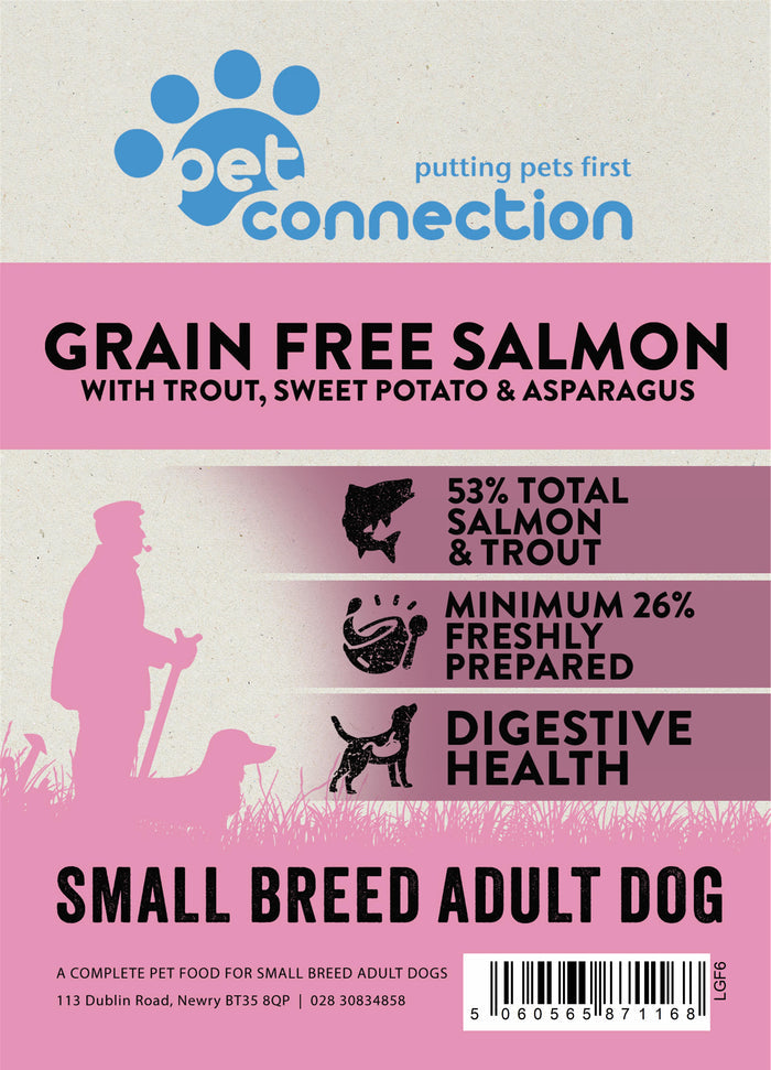 Pet Connection Salmon & Trout Small Breed Adult Hypoallergenic Grain Free Dry Dog Food