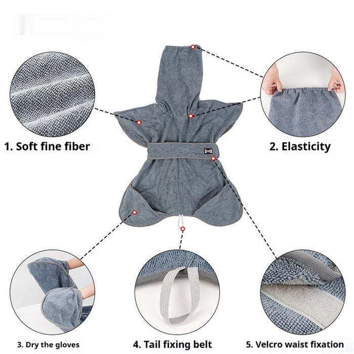 Pet Cotton Bath Towel for Quick-Drying and High Absorbency