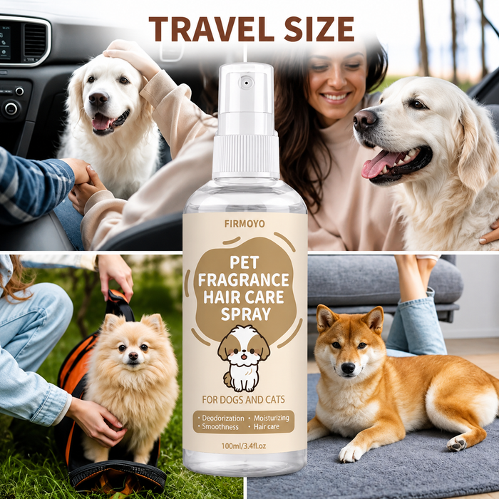 Pet Deodorizing & Moisturizing Spray for Dogs & Cats – 100ml Coat Care
