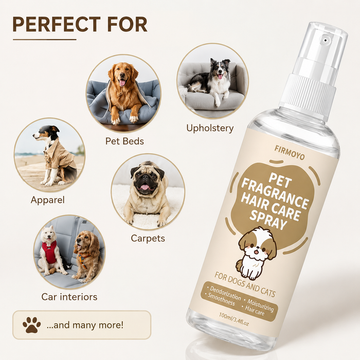 Pet Deodorizing & Moisturizing Spray for Dogs & Cats – 100ml Coat Care