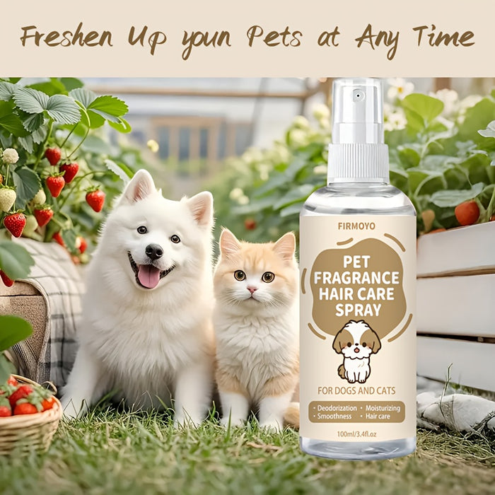 Pet Deodorizing & Moisturizing Spray for Dogs & Cats – 100ml Coat Care