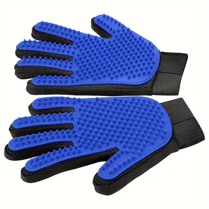 Pet Grooming Gloves | Gentle Hair Remover & Massage Brush for Dogs and Cats
