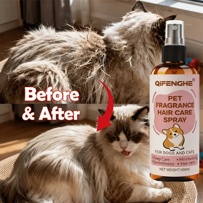 Pet Hair Care Spray for Dogs & Cats | Detangling Fur Conditioner