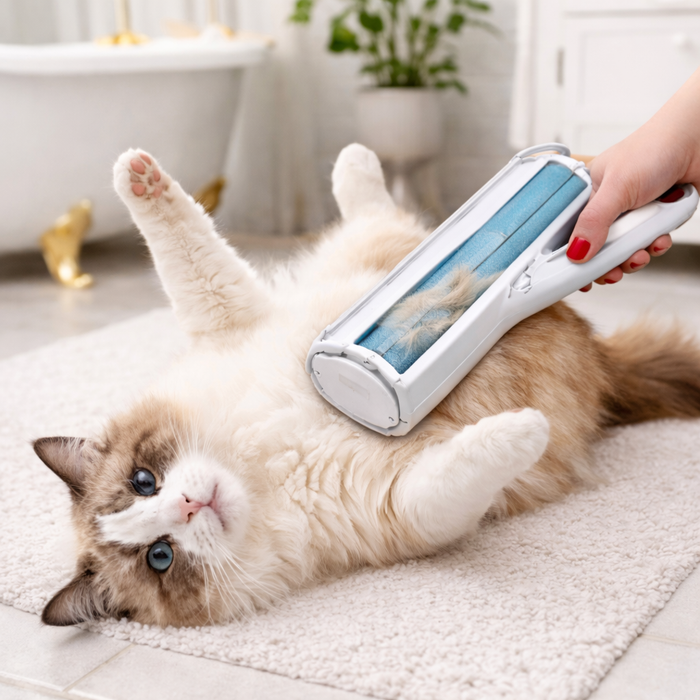 Pet Hair Remover Roller Reusable – Dog & Cat Fur Remover, Self Cleaning Lint Roller for Furniture & Clothes