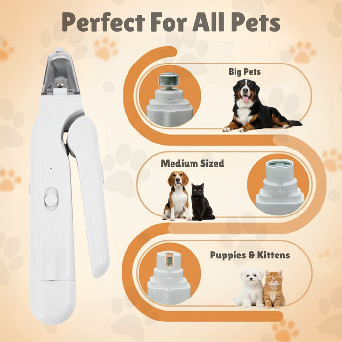 Pet Nail Clipper with LED Light | Safe Precision Trimmer – 2-in-1 Grooming Tool
