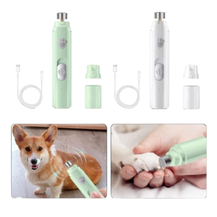 Pet Nail Grinder | Quiet Rechargeable Nail File with LED Light for Dogs & Cats