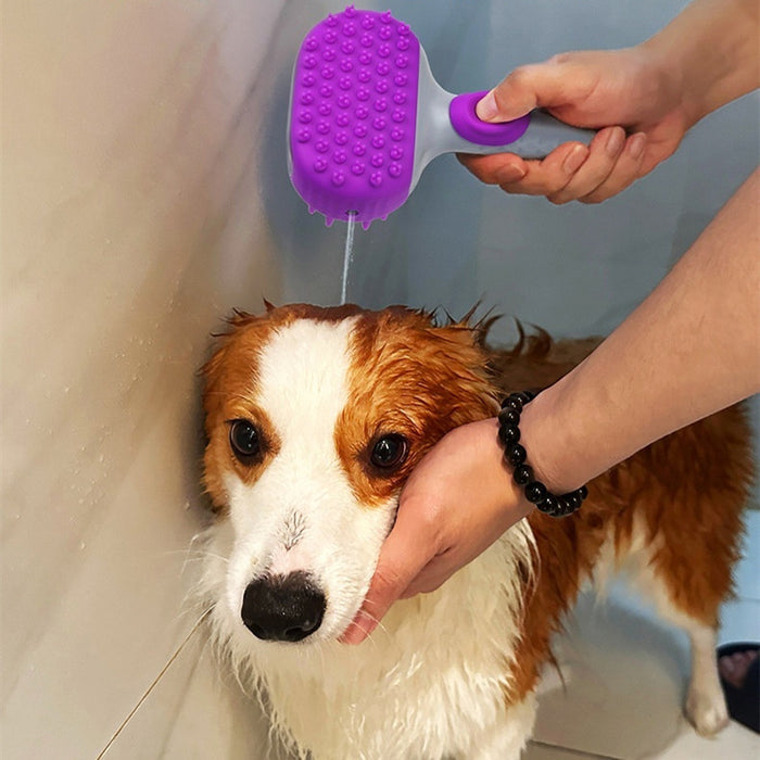 Pet Shower Brush for Bathing and Hair Cleaning