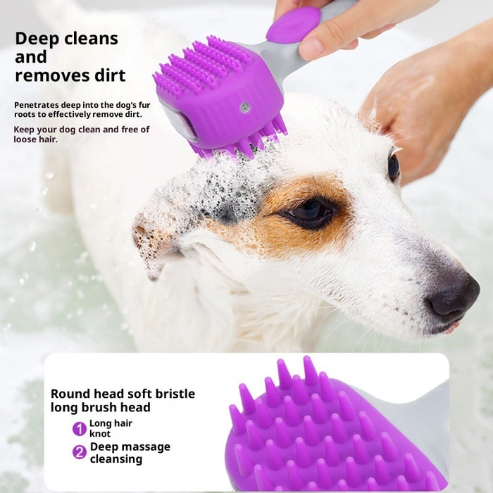 Pet Shower Brush for Bathing and Hair Cleaning
