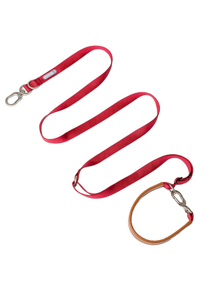 Pet Traction Rope Chain with Knitted Belt for Large Pets