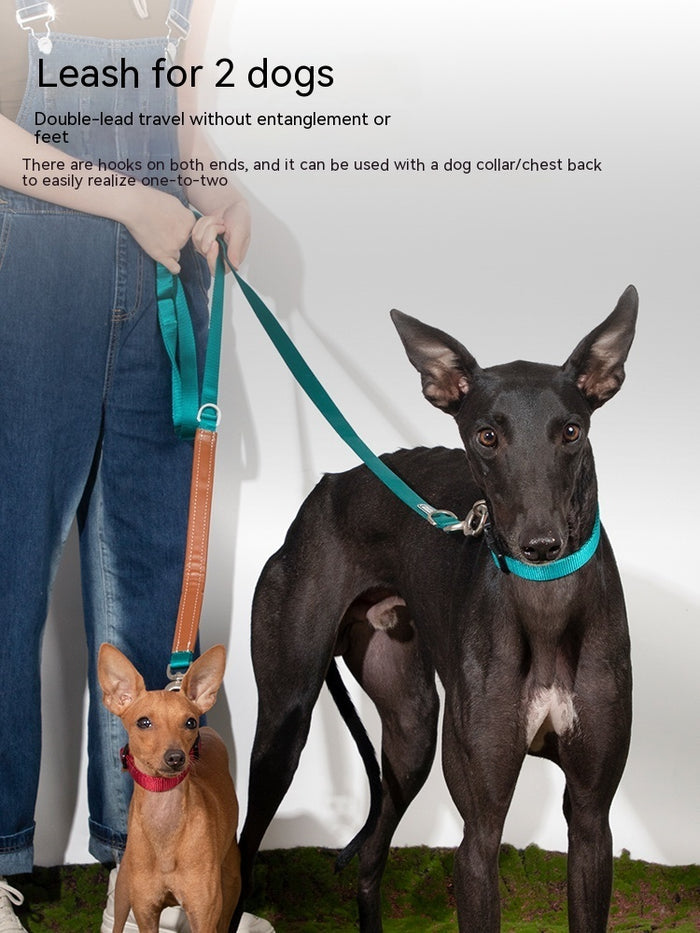 Pet Traction Rope Chain with Knitted Belt for Large Pets