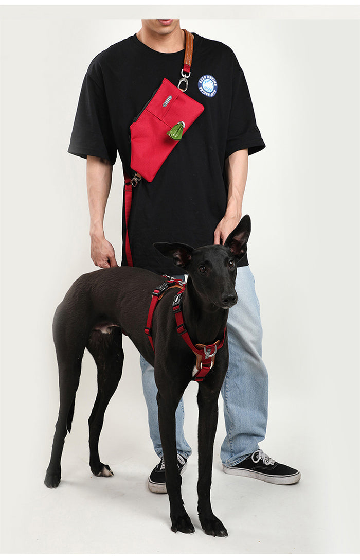 Pet Traction Rope Chain with Knitted Belt for Large Pets