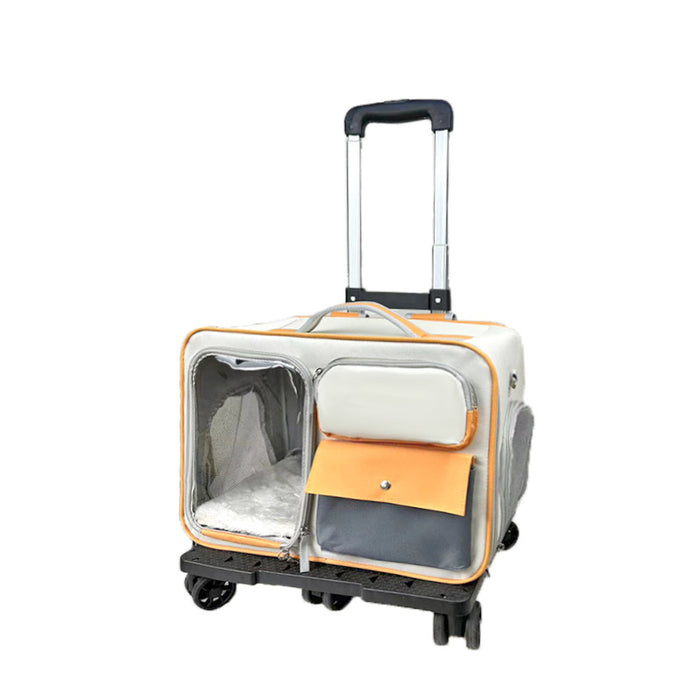 Pet Trolley Backpack for Travel with Anti-Stress Design