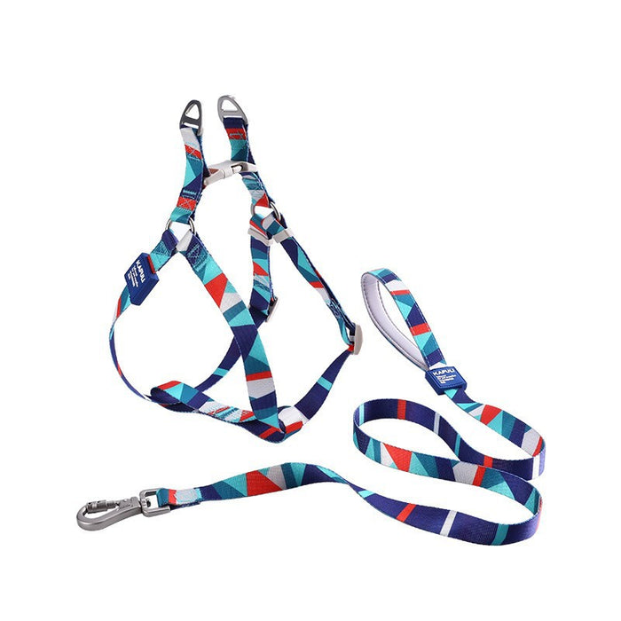 Pet Vest with Printed Design and Haulage Rope Set