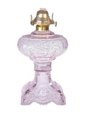 Pink Crystal "Princess Feather" Oil Lamp Font w/High Quality Brass Burner (67509WB)