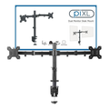 piXL DOUBLE ARM monitor mount / stand 68.6 cm (27") Black