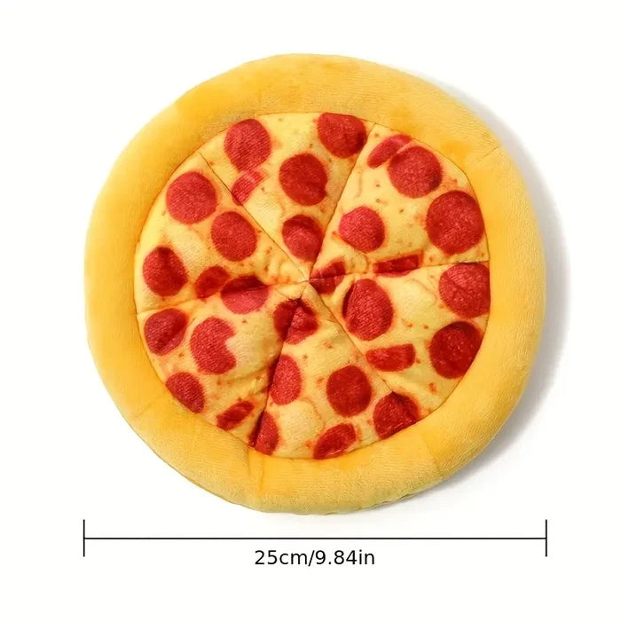 Pizza Plush Toy | Dog Toy – Squeaky Crinkle Fun