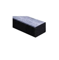 Black rectangular plastic lumber piece for facility power equipment support