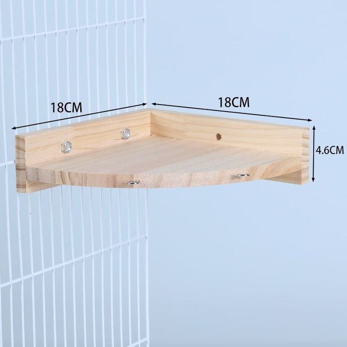 Playing Bird Cage Accessories Toy Solid Wood Jumping Platform Standing Board