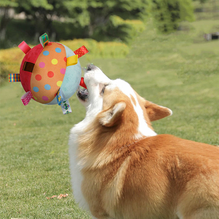 Plush Bell Ring Interactive Pet Toy Ball
