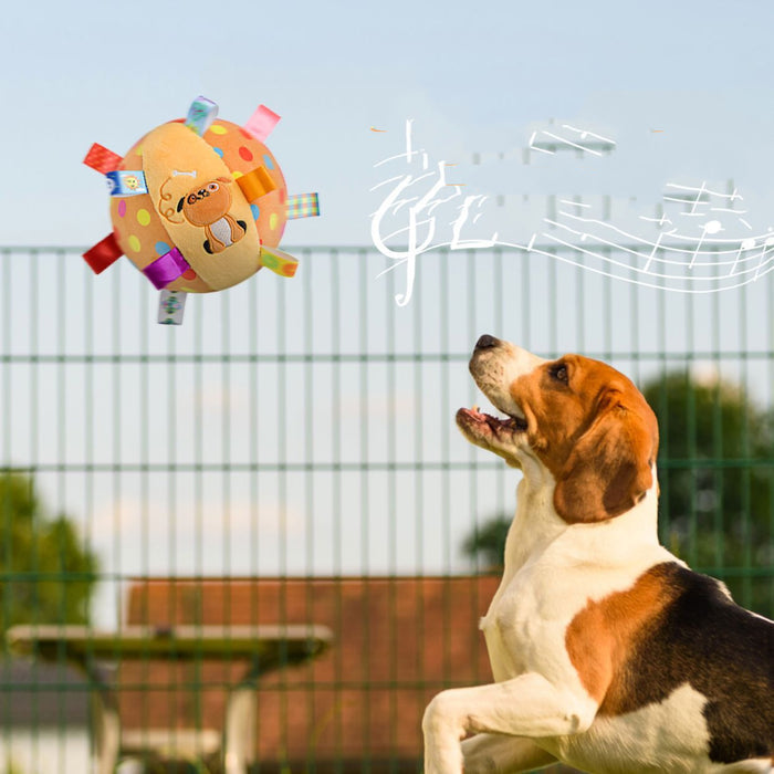 Plush Bell Ring Interactive Pet Toy Ball