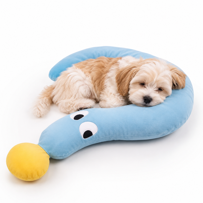 Plush Pet Pillow with Washable Half-Donut Design – Cozy Bed for Cats & Dogs
