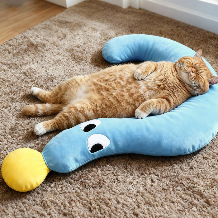 Plush Pet Pillow with Washable Half-Donut Design – Cozy Bed for Cats & Dogs