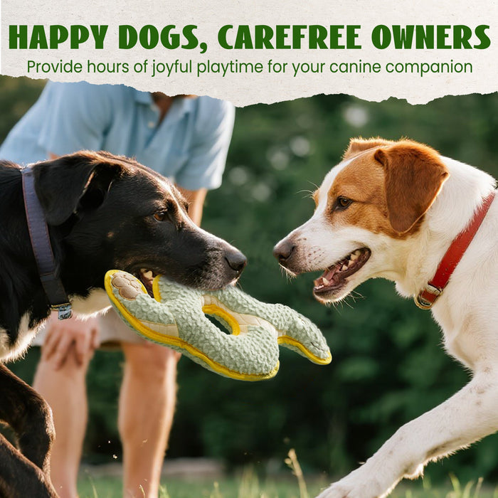 Plush Snake Ring Dog Toy for Interactive Chewing & Tug Play