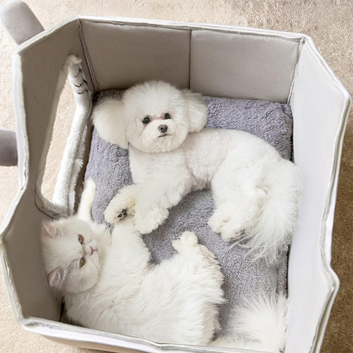 PlushCat Indoor House | Foldable Soft Cat Shelter with Cushion