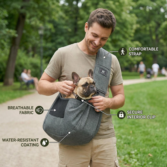 Portable Dog Shoulder Carrier Backpack | Breathable Water-Resistant Pet Bag