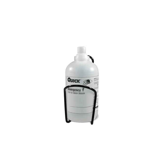 Portable eyewash refill bottle with antibacterial solution and wall mount holder