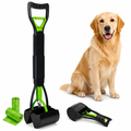 Portable Foldable Dog Poop Scooper | Heavy-Duty Pet Waste Picker for Grass & Gravel