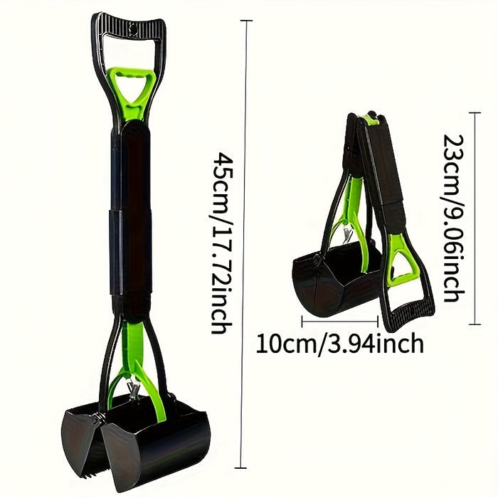 Portable Foldable Dog Poop Scooper | Heavy-Duty Pet Waste Picker for Grass & Gravel