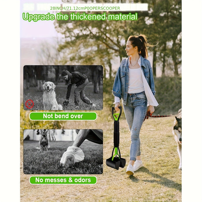 Portable Foldable Dog Poop Scooper | Heavy-Duty Pet Waste Picker for Grass & Gravel