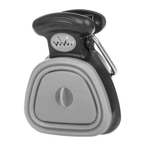 Portable Poop Scooper | Foldable Waste Picker with Built-In Bag Dispenser