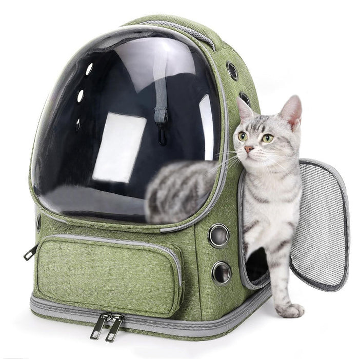 Portable Transparent Pet Backpack and Diaper Bag