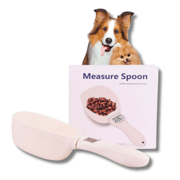 PortionPro Pet Food Measuring Spoon for Dogs & Cats – Digital Food Scale Scoop