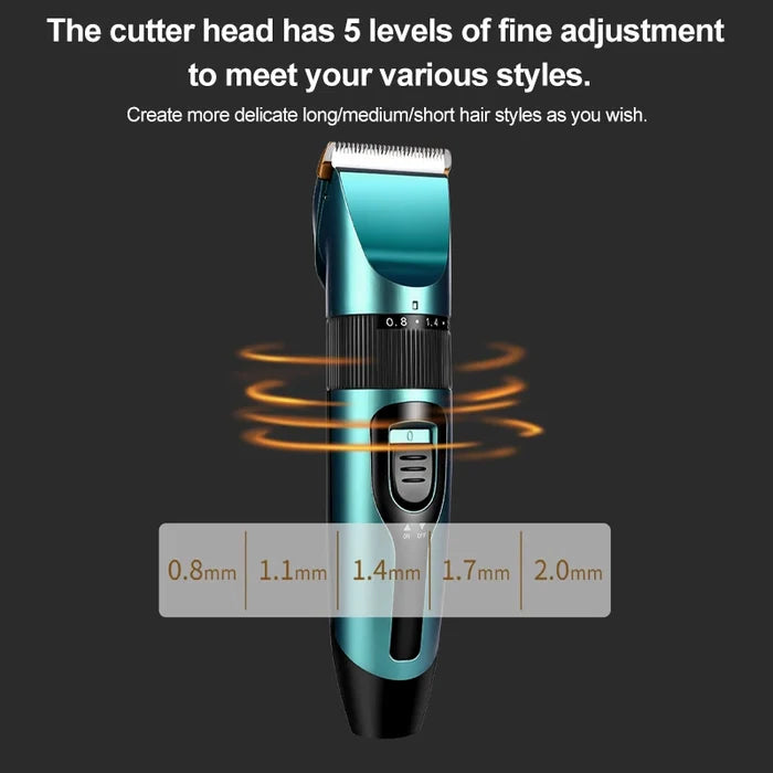 Professional Pet Hair Clipper for Dogs & Cats – Rechargeable Trimmer