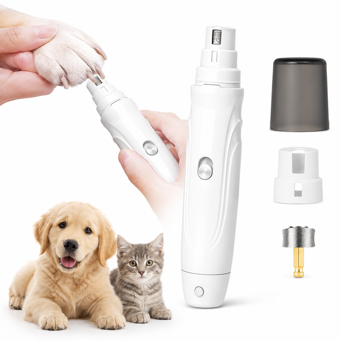 Professional Pet Nail Grinder – 2-Speed Electric Dog & Cat Claw Trimmer