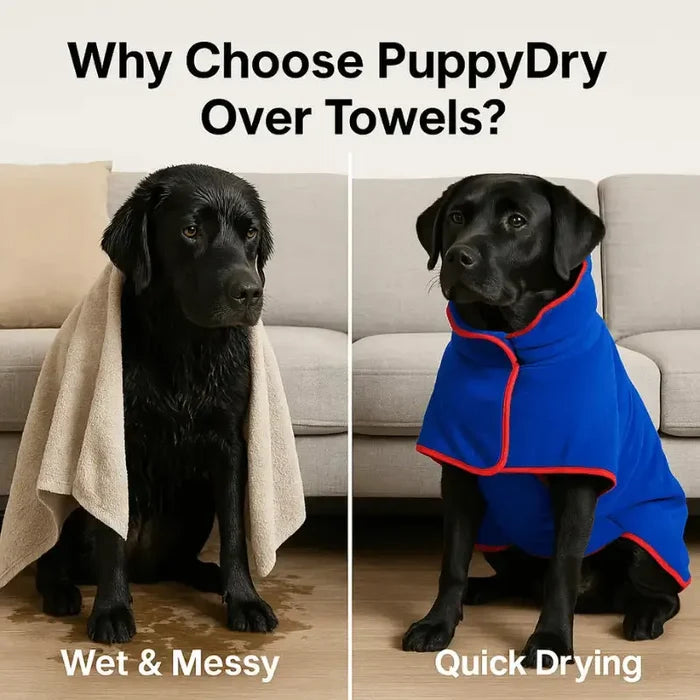 PuppyDry | Dog Towel Robe – Quick Drying Bathrobe for Dogs & Puppies