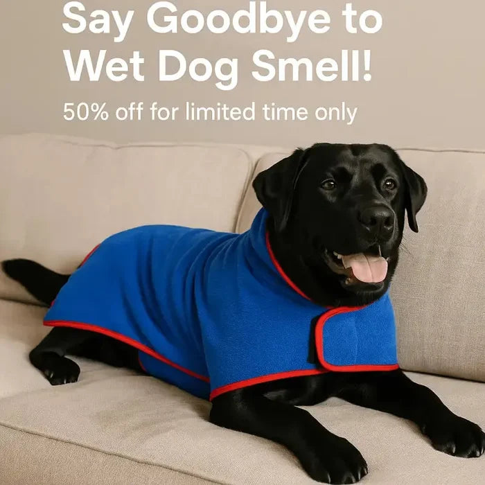 PuppyDry | Dog Towel Robe – Quick Drying Bathrobe for Dogs & Puppies