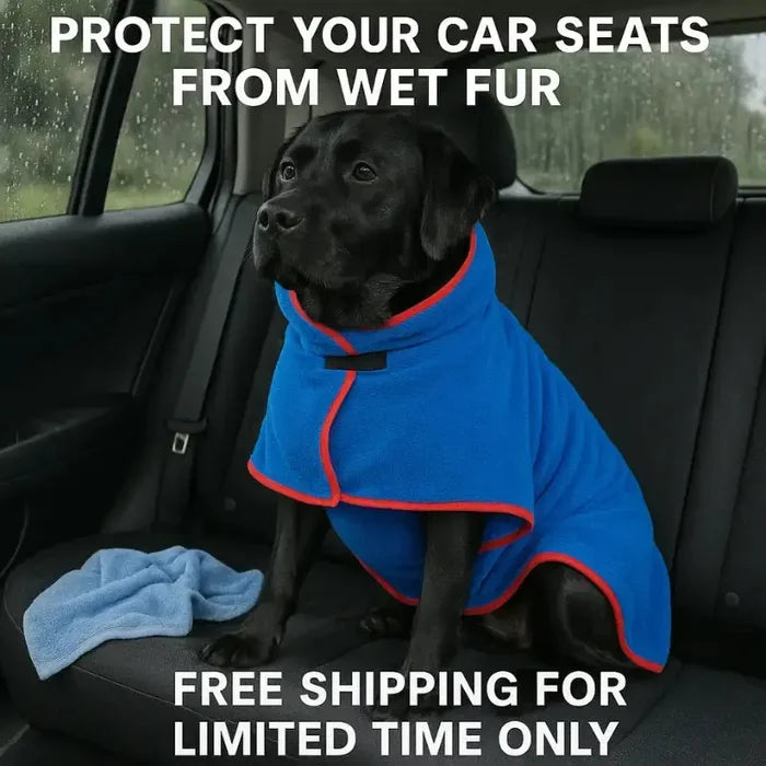 PuppyDry | Dog Towel Robe – Quick Drying Bathrobe for Dogs & Puppies