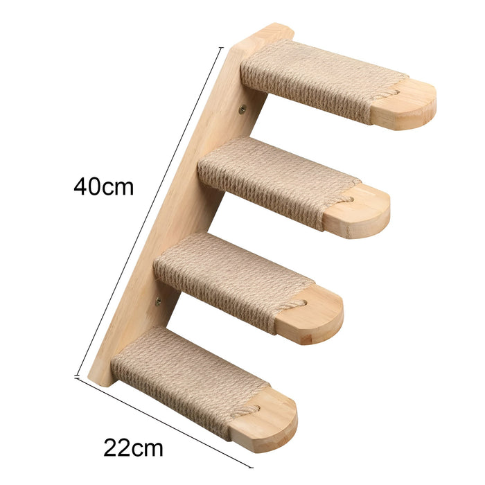 PurrMount Board | Wall-Mounted Cat Climbing Shelf with Scratching Post